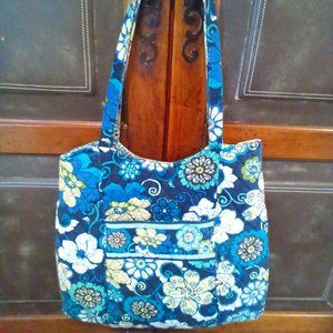Vera Bradley Mod Blue Floral Shoulder Bag